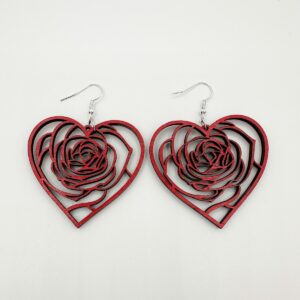 Leikattu ruusu #1 -korvakorut, isot (useita värejä)