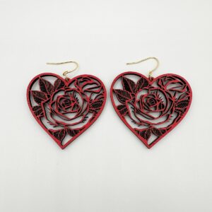 Leikattu ruusu #2 -korvakorut, isot (useita värejä)