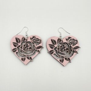 Leikattu ruusu #3 -korvakorut, isot (useita värejä)