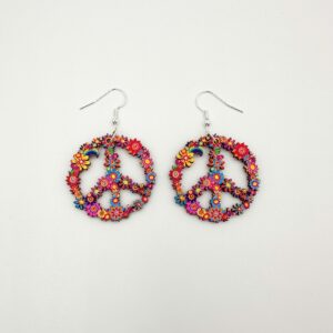 Peace-korvakorut: Värikkäät kukat