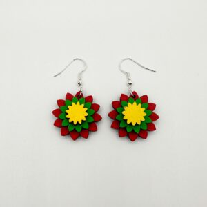 Auringonkukka-korvakorut, 3D (useita värejä)