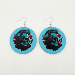 Rokkipääkallo-korvakorut (useita värejä)