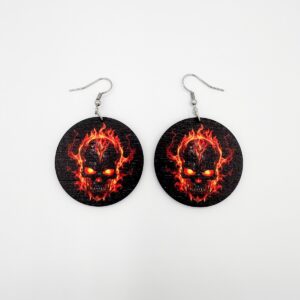 Liekki-pääkallo -korvikset