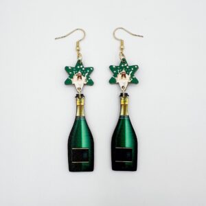 Poksahtava skumppapullo -korvakorut (useita värejä)