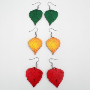 Koivunlehti-korvikset (useita värejä)